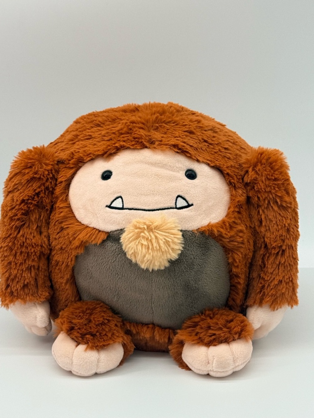 Plush Monster Stuffed Animal - Brown Cozy Cuddly Plush